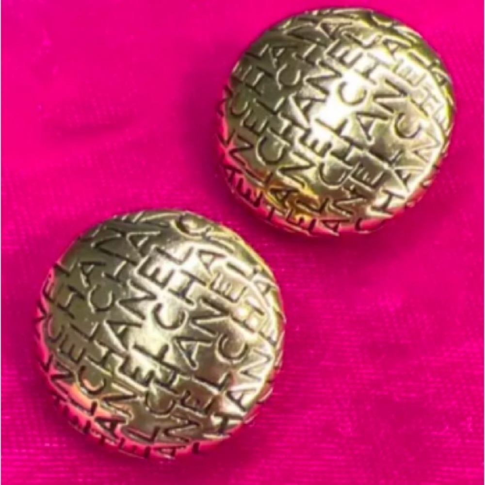 Chanel Vintage 24k Gold Plated Button Earrings - Comes with COA
